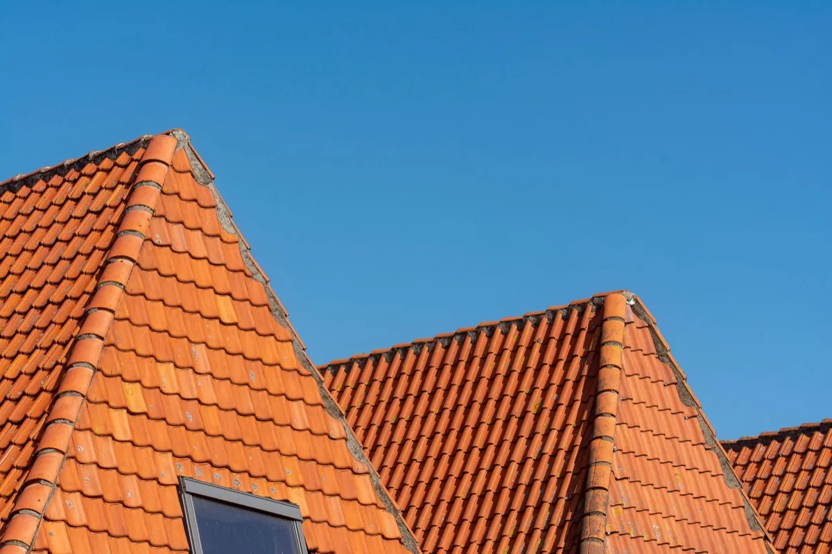 Clay barrel tile rooflines on homes in Springfield, OR