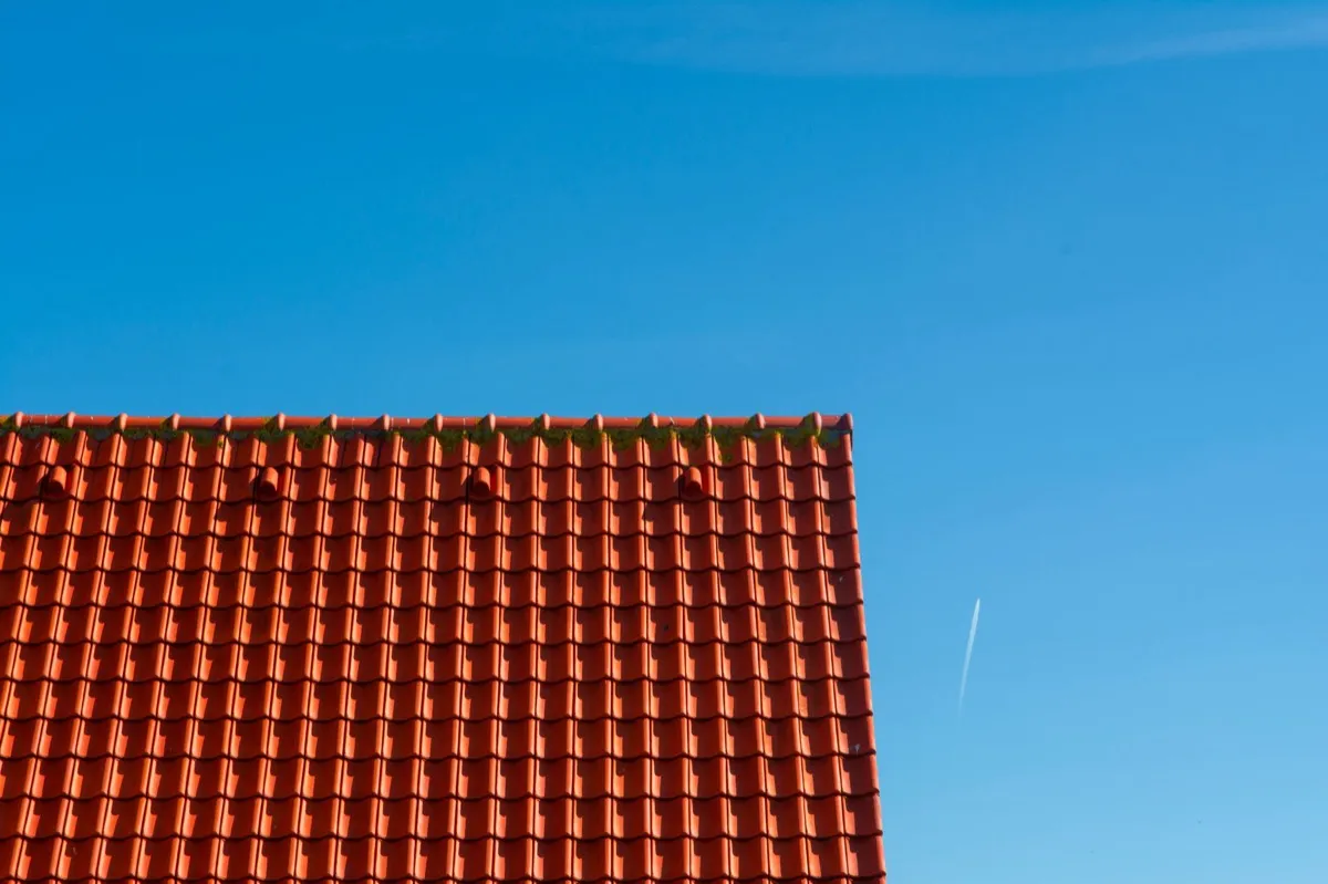 Tile roof gable in full sun, the kind of exposure that sets roof life in Springfield, OR